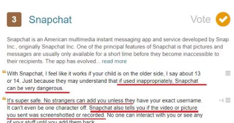 Snapchat user review