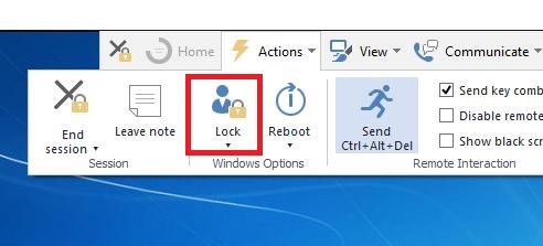 TeamViewer Lock Computer