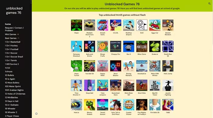 Unblocked games 76