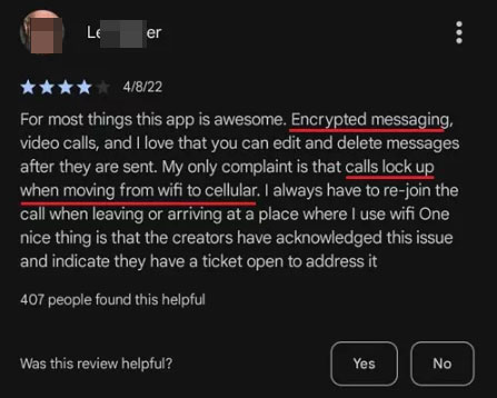 Wickr user review