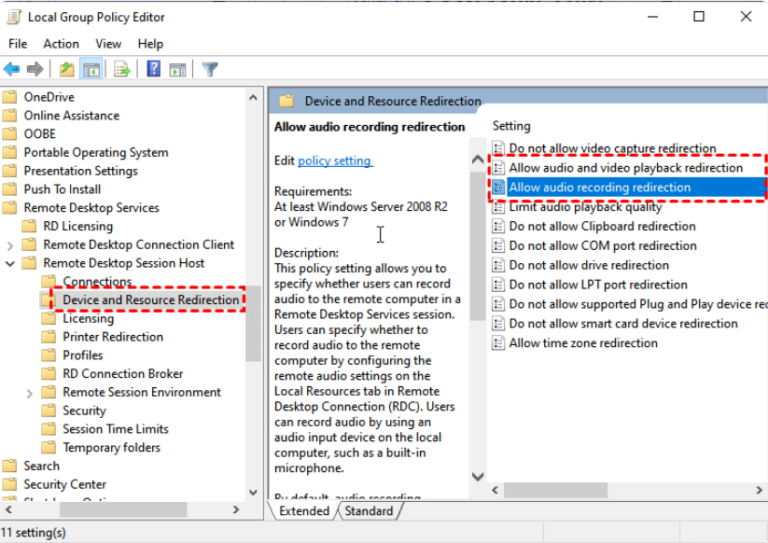 modify group policy