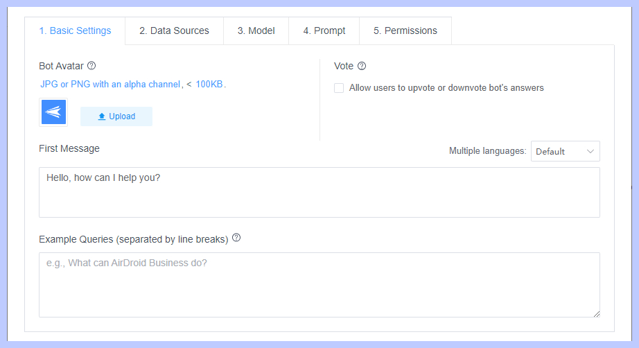 Set up basic settings in ChatInsight