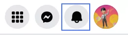 bell icon on Facebook web