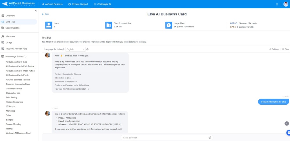 ChatInsight for Windows 10/11 business card software