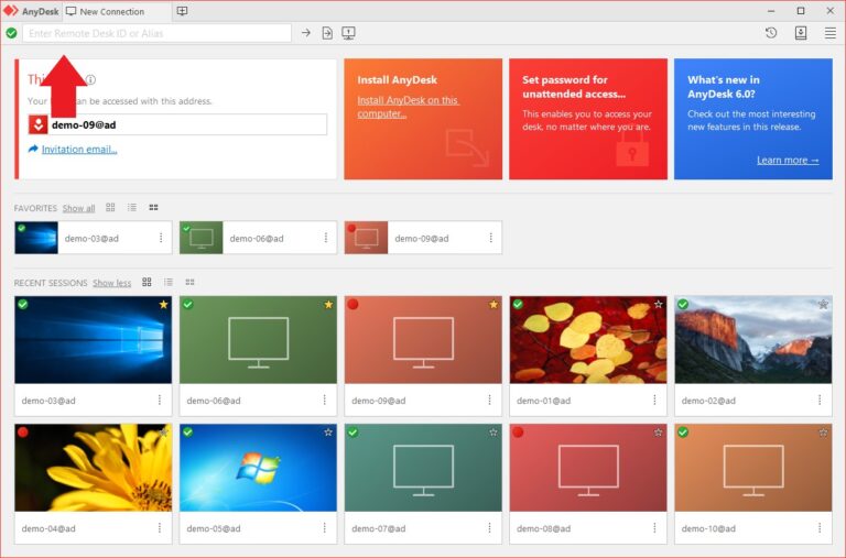 connect to remote desktop via anydesk