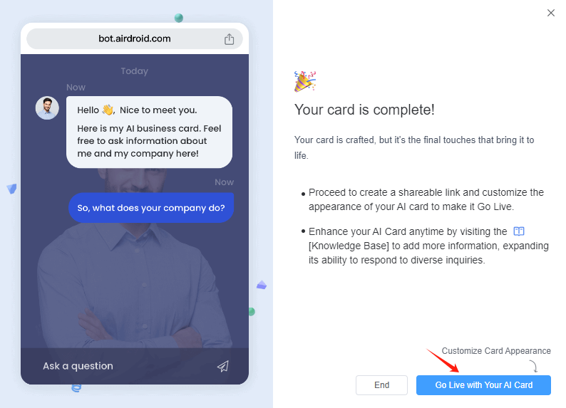 Go Live with Your AI Card