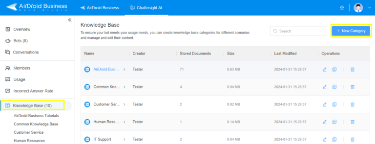 Create Knowledge base for your chatbot