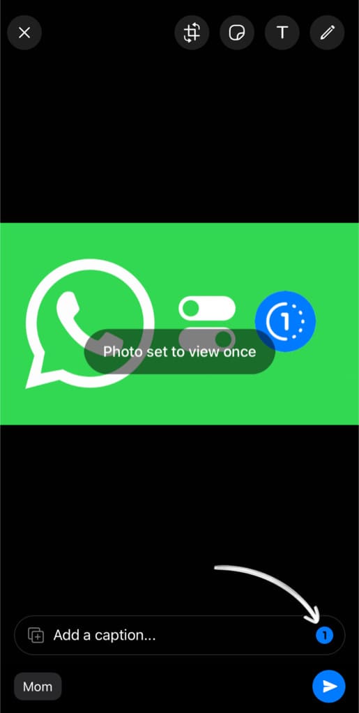 enable view once mode on whatsapp