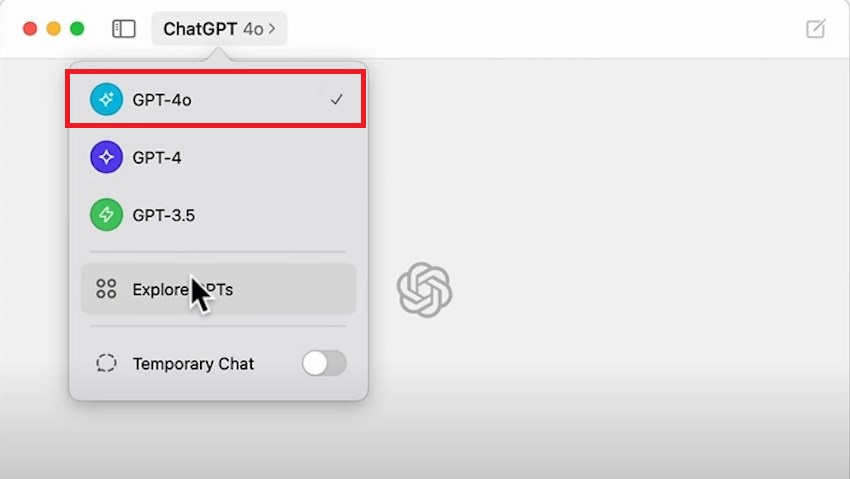 select ChatGPT 4o