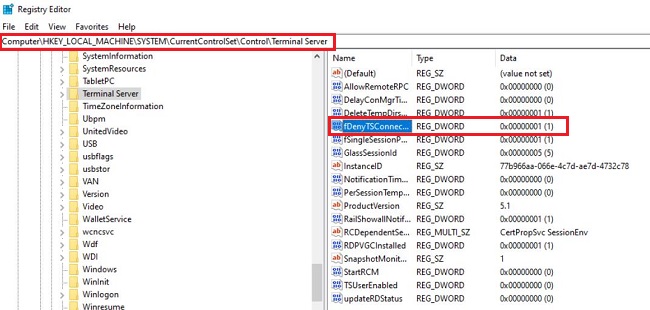 fDenyTSConnections