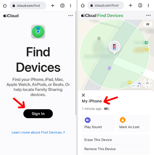 how to use find my iPhone for someone else