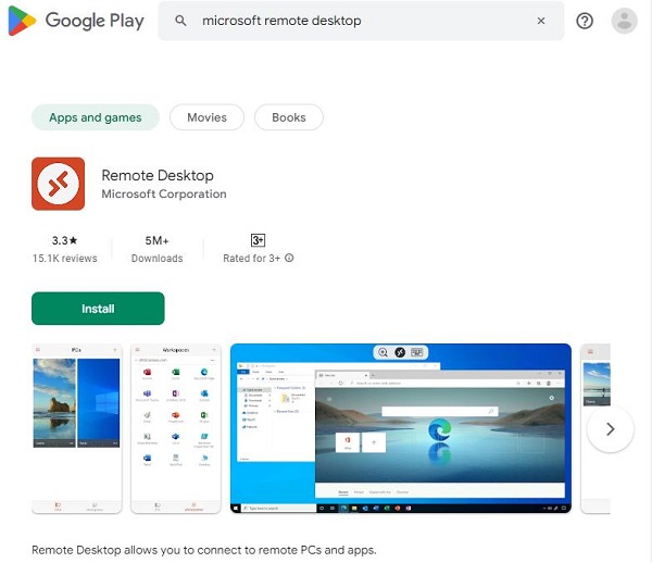 Google Play Remote Desktop
