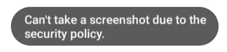 how to fix can't take screenshot due to security policy