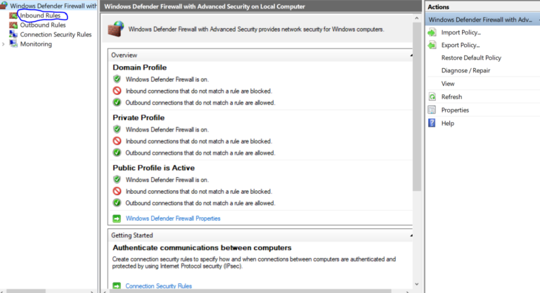 adjust firewall settings