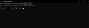 Type the command “ipconfig/release”