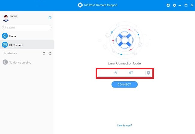 connect to remote PC via AirDoid Remote Support