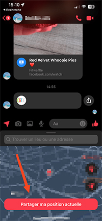 Localiser une personne sur Facebook Messenger