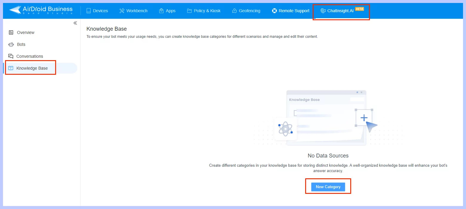 Make your own knowledge base in ChatInsight