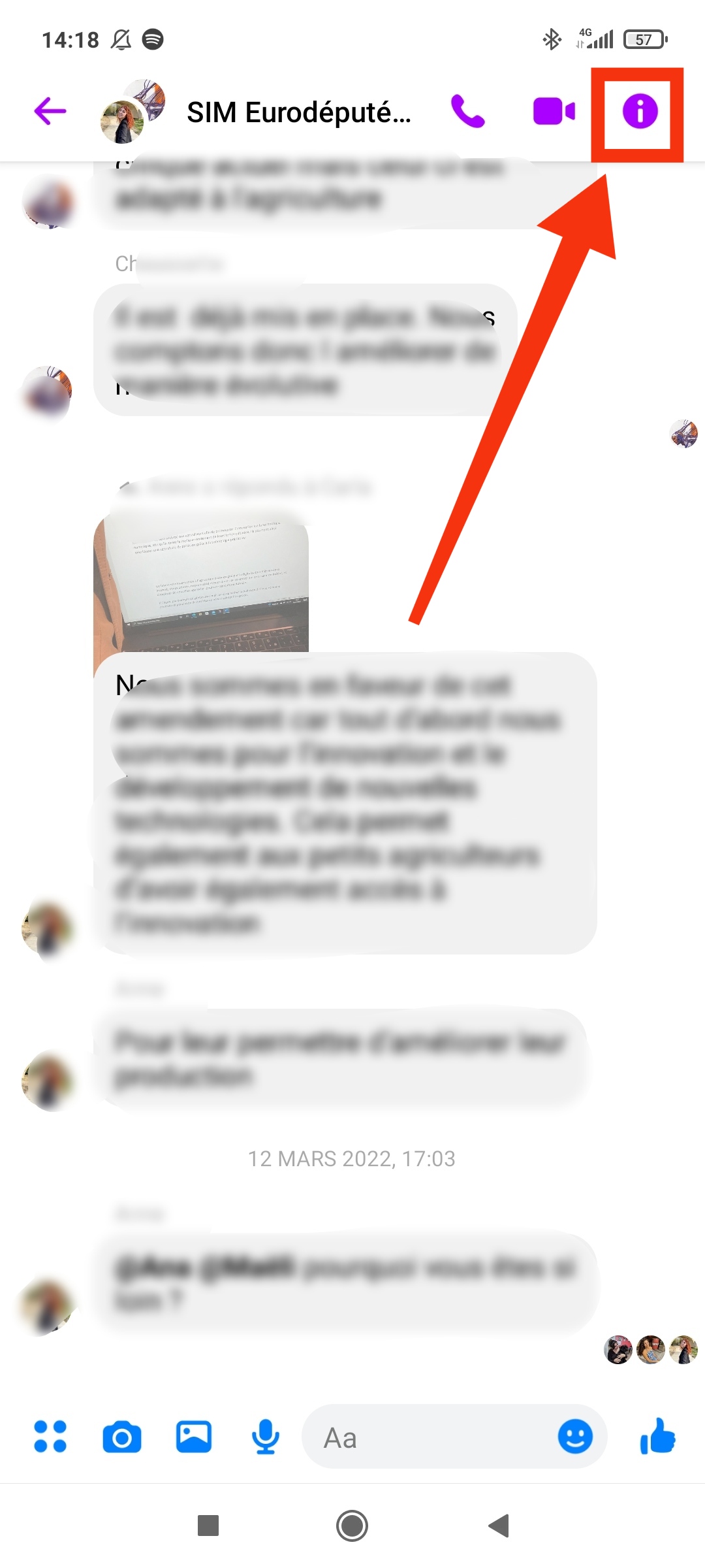 L’icône i Messenger