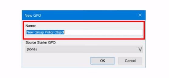 New Group Policy Object Name