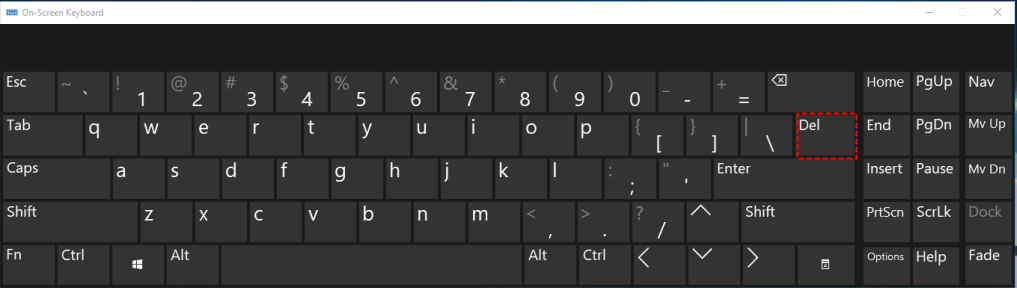 on screen keyboard