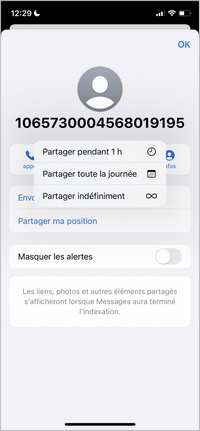 Partager ma position iPhone par SMS