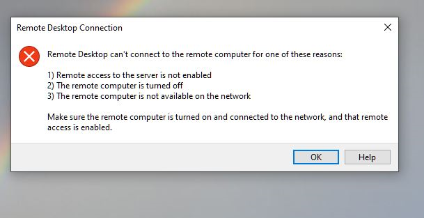 Remote Access to the Server Is Not Enabled