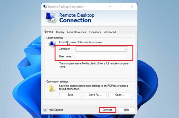 Remote Desktop Connection Windows 11