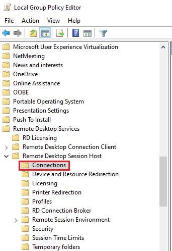 Remote Desktop Session Host Connections