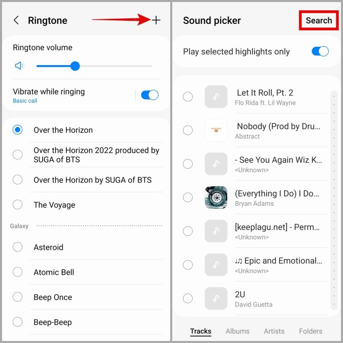 search custom ringtones