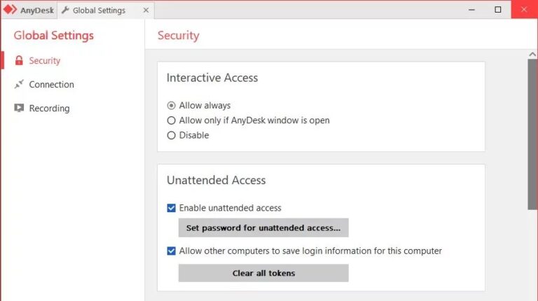 set unattended access to your work computer via AnyDesk