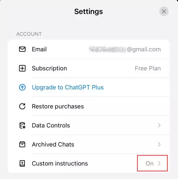 Enable Custom Instructions in ChatGPT