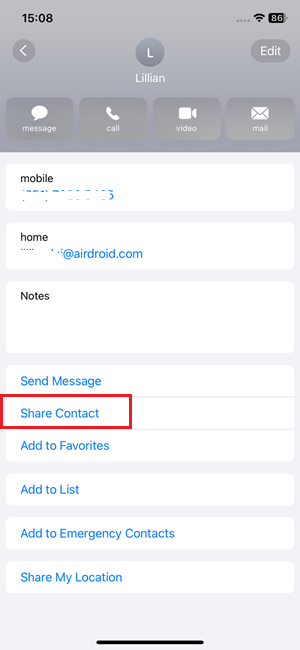 Share Contact