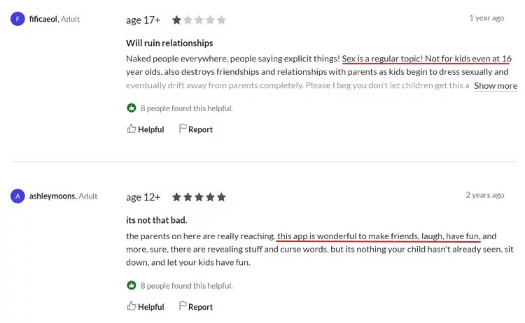 TikTok user review