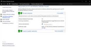 turn off Windows firewall