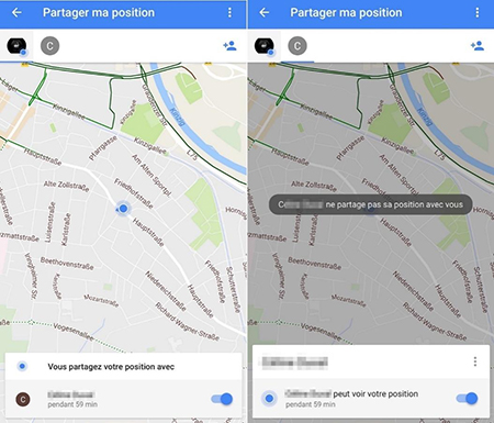 Utiliser Google Maps pour partager sa position iPhone