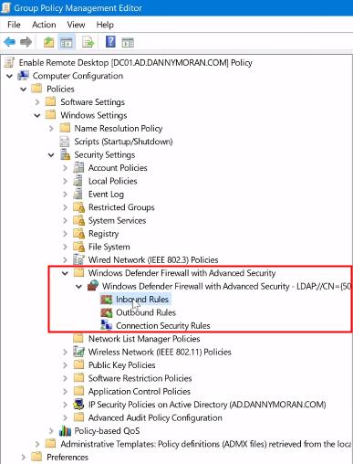 Windows Defender Firewall with Advanced Security