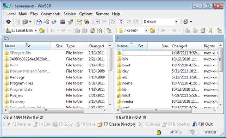 winscp file transfer