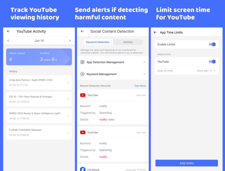 YouTube用AirDroid Parental Control