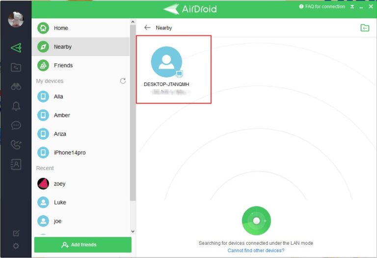 airdroid transfer files pc to pc