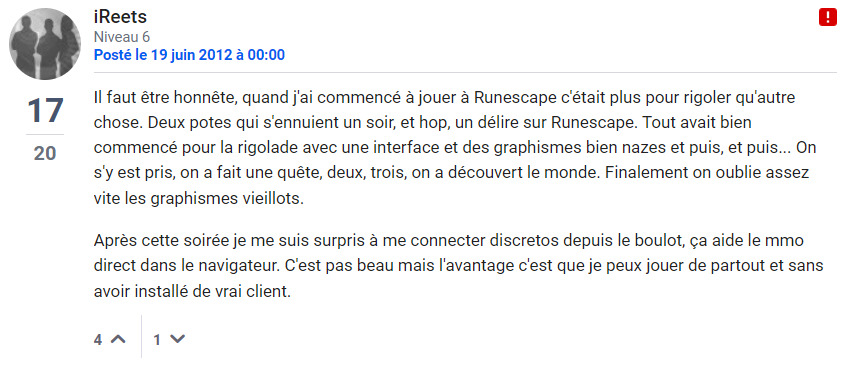 Avis de RuneScape