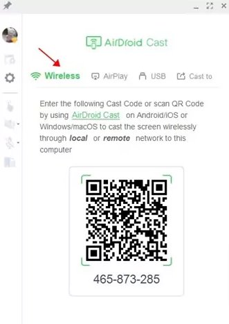 cast in wireless way via Airdroid Cast