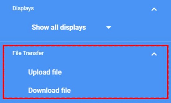 Chrome Upload and Download File