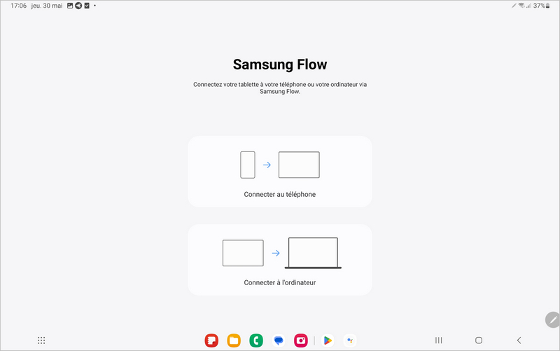 Connecter les appareils avec Samsung Flow