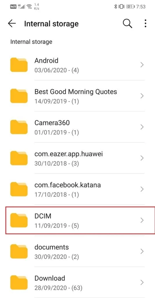 dcim folder