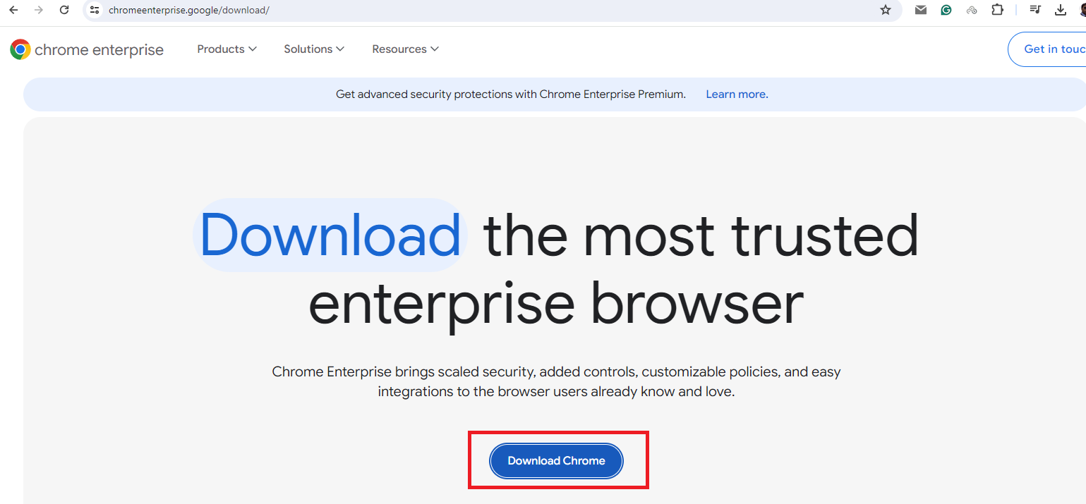 download chrome enterprise