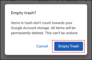 empty trash