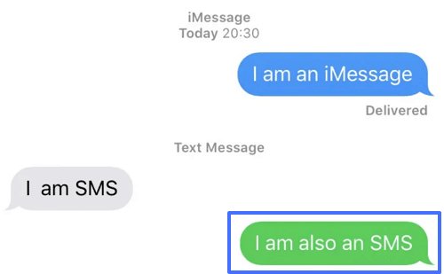 緑色の吹き出し iMessage