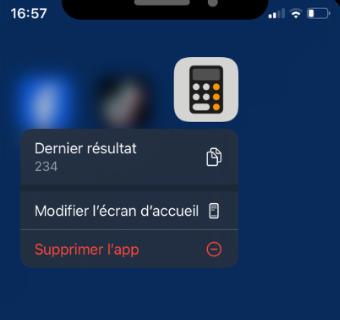 Voir l'historique de la calculatrice sur iPhone