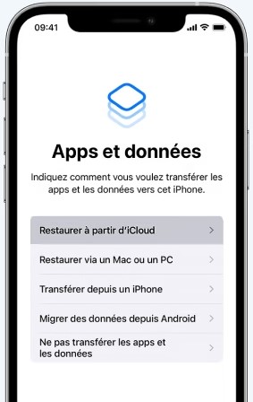 iPhone Restaurer à partir d’iCloud